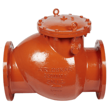 Load image into Gallery viewer, 65mm/ 2.5"  Kirloskar Make CI Swing Check(Reflux) Valve PN1.6 ,Cat No: NRV PN1.6 RUB-BR (IS 1538 4 & 6), Flg FF IS 1538 Tbl 4&6 , Cast Iron BODY& Disc ,Hing Pin :-SS410 ,Seat :Gunmetal,Disc Ring :Nat Rubber