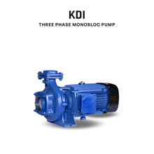 Load image into Gallery viewer, Kirloskar Mono Block Centrifugal Pump3.7KW/5HP Model KDI-515,  inlet/Outlet -100mm/100mm , EL. Motor  - 3Phase -415 V/3000 rpm , Body&amp; Impler :Cast Iron , Shaft : SS ,Sealing:-Mechanical Seal