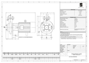 Kirloskar15 HP Mono Block Centrifugal Pump KDI-1537+,  inlet/Outlet -100mm/100mm , EL. Motor  - 3Phase -415 V/3000 rpm , Body& Impler :Cast Iron , Shaft : SS ,Sealing:-Mechanical Seal