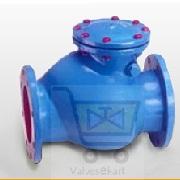 Load image into Gallery viewer, VAG Make DI  Resilient  Check(Reflux) Valve PN16 ,Cat No: NRV PN1.6 RUB-BR (IS 1538 4 &amp; 6), Flg FF IS 1538 Tbl 4&amp;6 , GGG40- BODY , Disc :- EPDM encapsulated GGG40, Hing Pin :-SS410 ,Seat : EPDM - Valvesekart