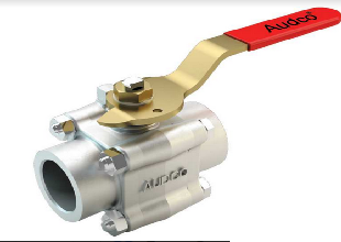 Audco CS 3 Pc  Ball Valve LR 44 46 TT CT,Reduced Bore ,Socket Weld 800#,Body:A105,Ball &Shaft :- SS316 ,Seat Ring :-PTFE, Hand Lever Operated - Valvesekart