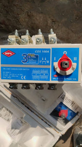 HPL 100 amp 4Pole Electric Front Operated On Load Changeover Switch, 415V , Open Execution Without  Sheet Enclosure