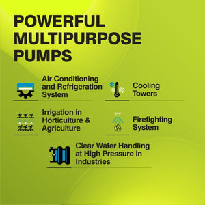 Kirloskar Mono Block Centrifugal Pump5.5KW/7.5HP Model KDI-822++,  inlet/Outlet -100mm/100mm , EL. Motor  - 3Phase -415 V/3000 rpm , Body& Impler :Cast Iron , Shaft : SS ,Sealing:-Mechanical Seal