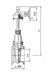 Kirloskar  Gear Operated CI IS 14846 Sluice Valve PN1.6 ,Cast Iron BODY &Wedge ,Shaft :-SS410 ,Seat :Bronze,Wedge Ring :Bronze, Operation By Spur Gear Box - Valvesekart