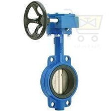 Load image into Gallery viewer, L&amp;T Make aquaseal BFLY Wafer Valve, Cat. No:- 2IWN6SG, PN16 ,Body :Cast Iron,Disc: SS316,Integrally Moulded Body Liner: Nitrile Operation:-Manual (GearBox) - Valvesekart