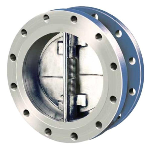 Kirloskar Make Duel Plate Check(Reflux) Valve , Cat No :DPCV CI FLG 125#,Body :Cast Iron,Disc:-:WCB,125# Flanged ANSI RF,Body Seat:-Nitrile,Disc Seal:-SS410,Hing Pin:-SS410 - Valvesekart