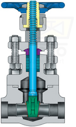 L&T MakeForge(Std.Bore)  GATE(IBR) Valve ,API602/BS5352,Cat No. 28208/IBR,800# Socket Weld, A105 BODY ,CA15 Wedge ,Shaft SS410 ,insitu Seat :13% Cr.,Wedge Facing :HF(Stelited 6) - Valvesekart